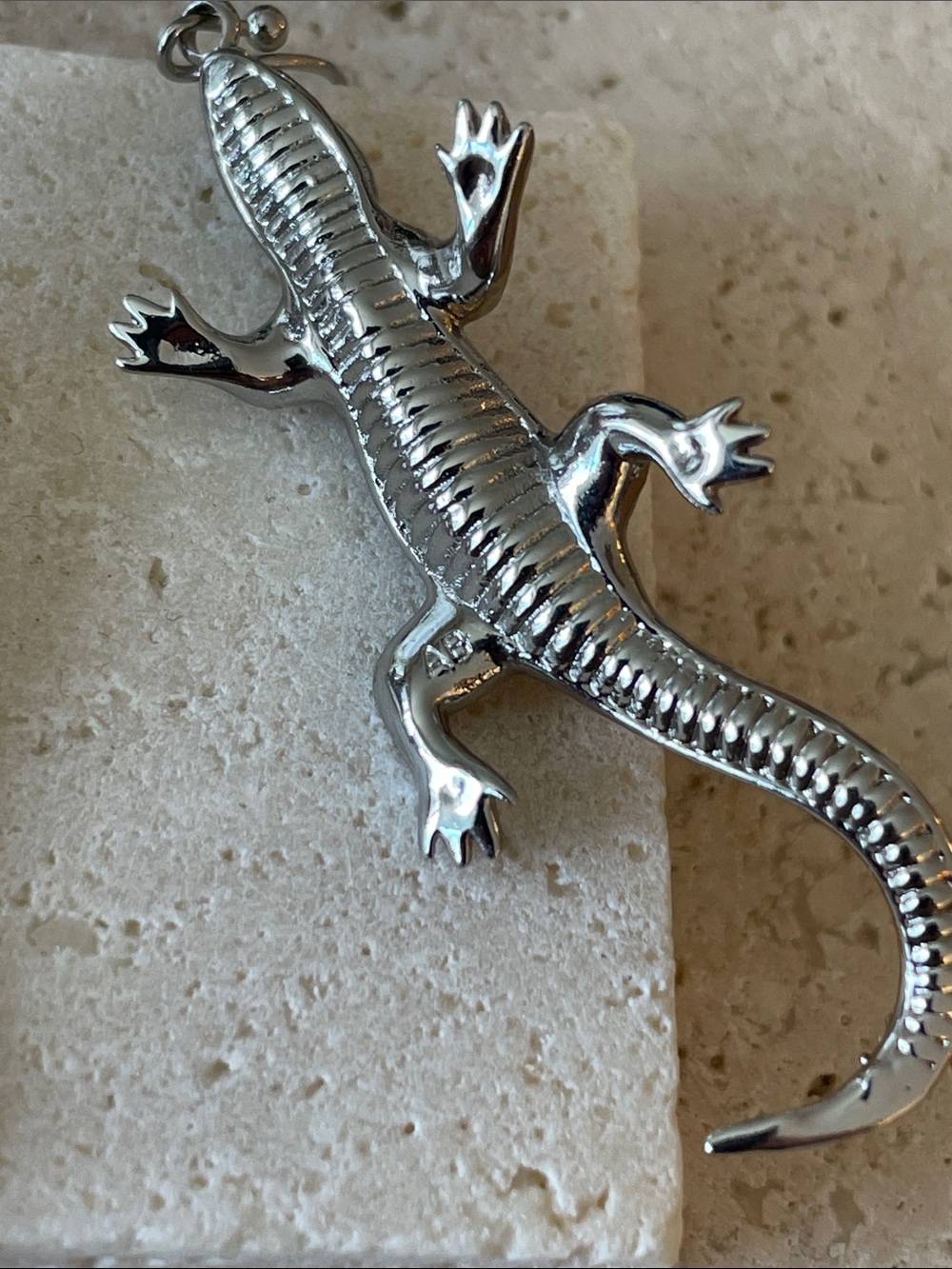 Alexis Bittar Crystal Pavé Lizard Drop Earrings with Gold Spine - Picture 2 of 3